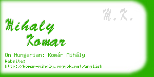 mihaly komar business card