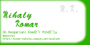 mihaly komar business card